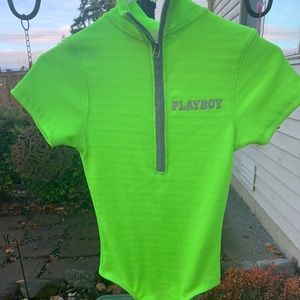 Neon green playboy bodysuit